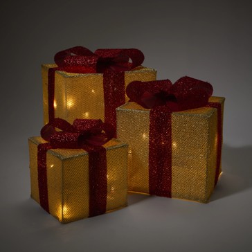 Anko 3 Pack LED Light Up Presents