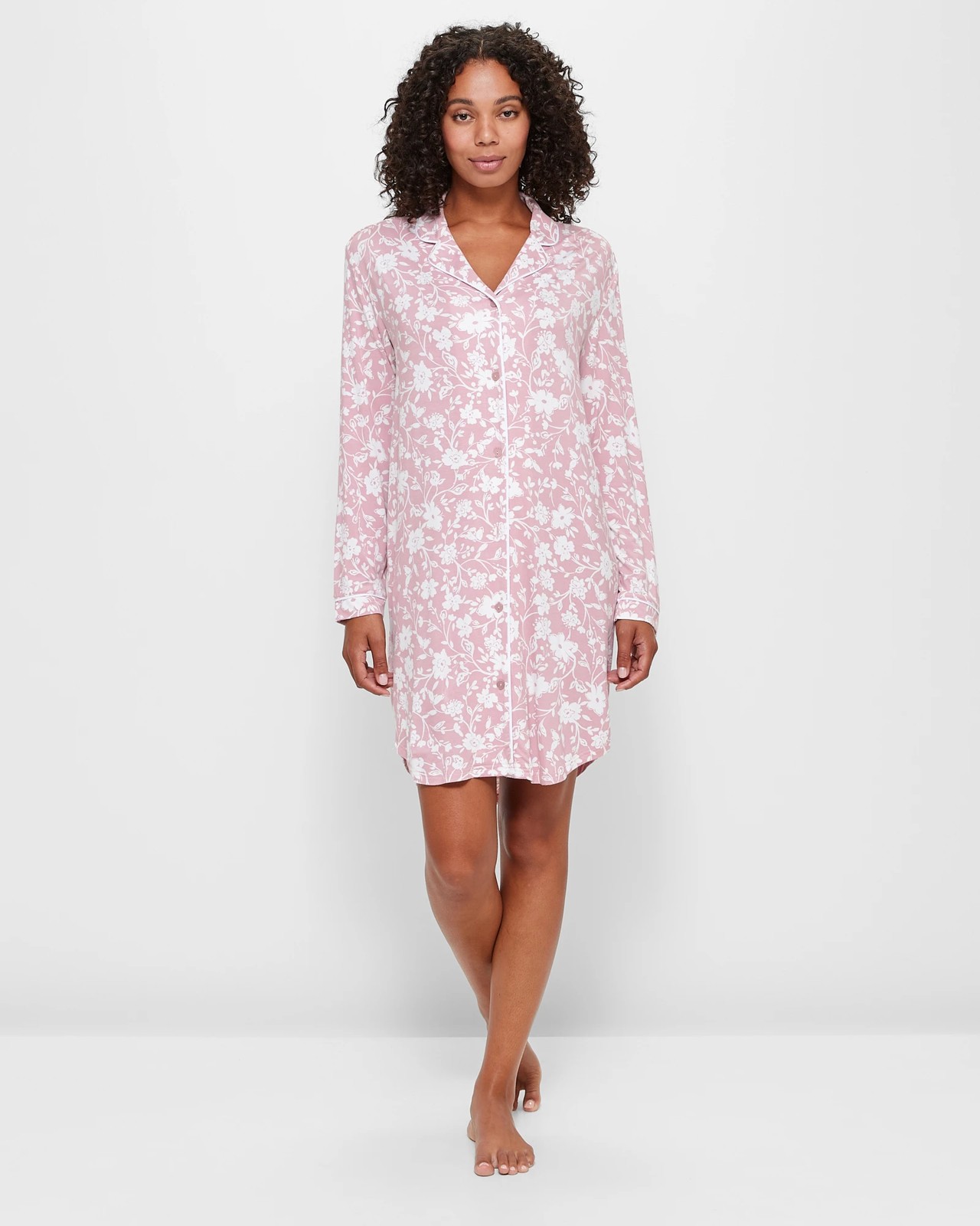 Soft Comfort Bamboo Sleep Nightie - Binny Floral Pink | Target Australia