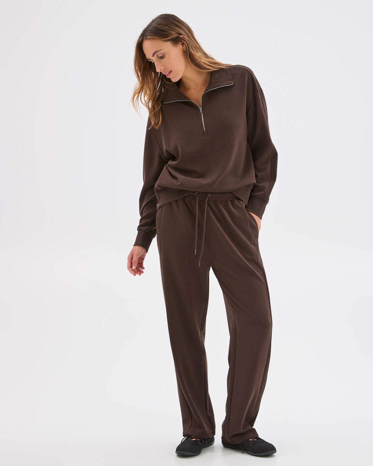 Active Movement 1/4 Zip Jumper - Cocoa 5 of 5
