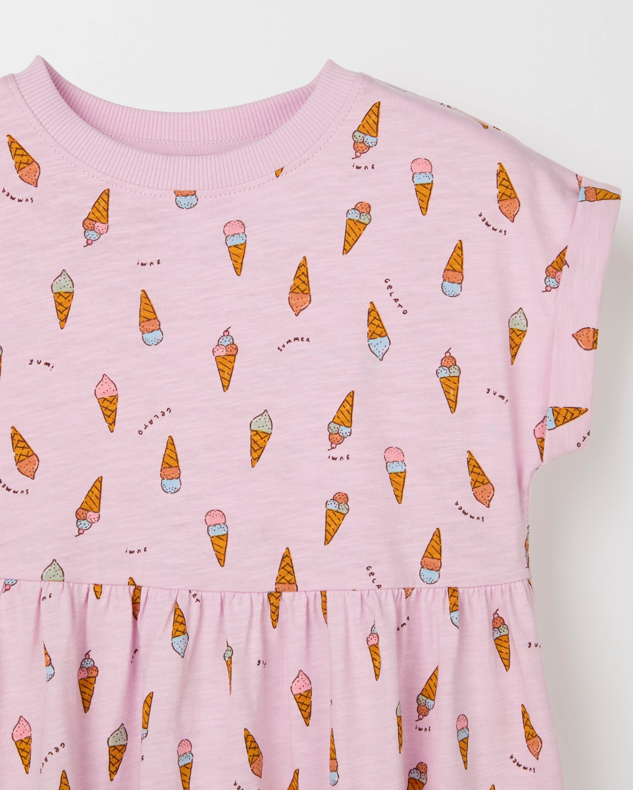 Australian Cotton Knit Dress - Purple Ice Cream AOP 6 of 6