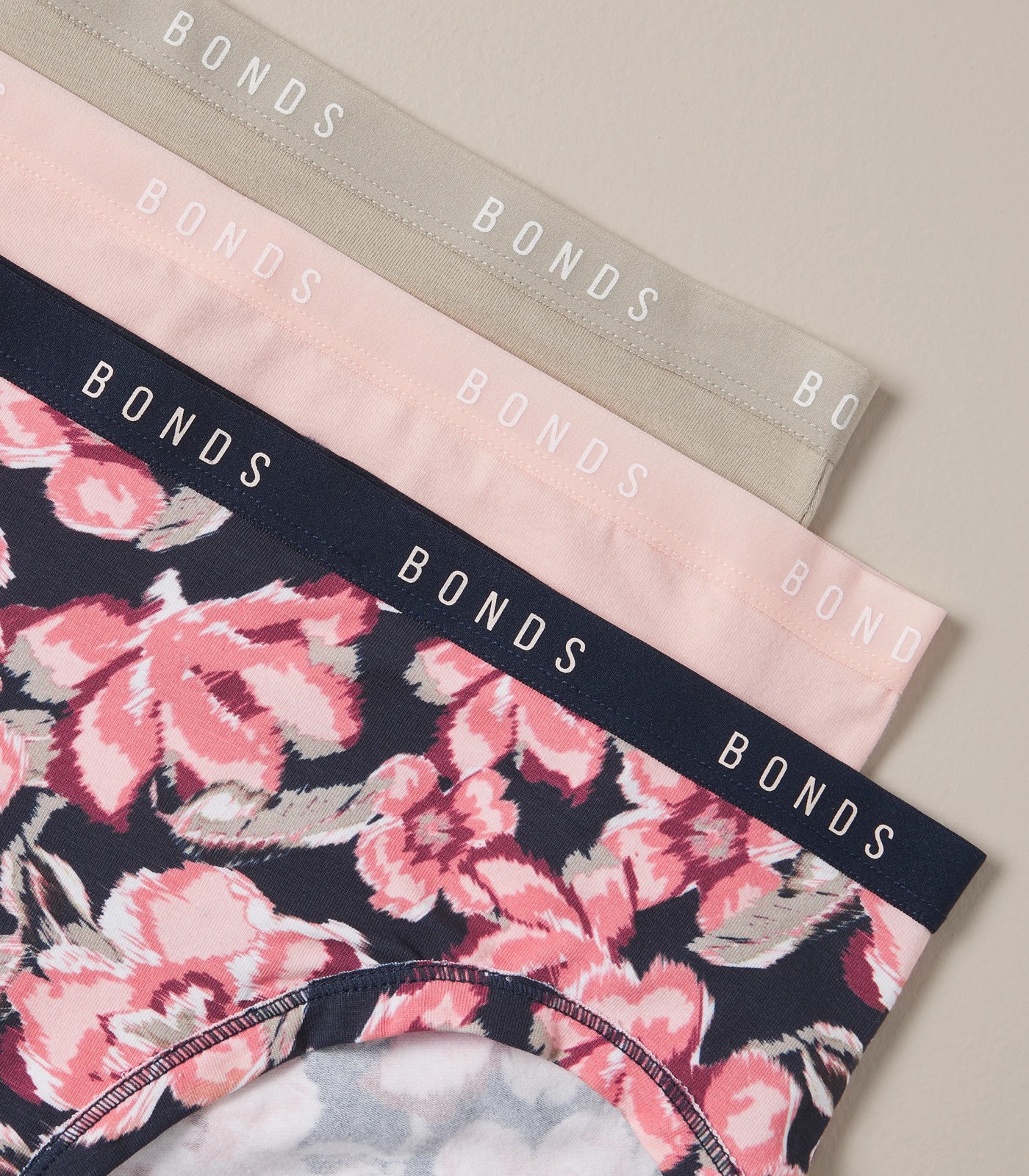 Bonds Cottontails Midi Briefs 3PK WY5P Base Blush Womens Underwear