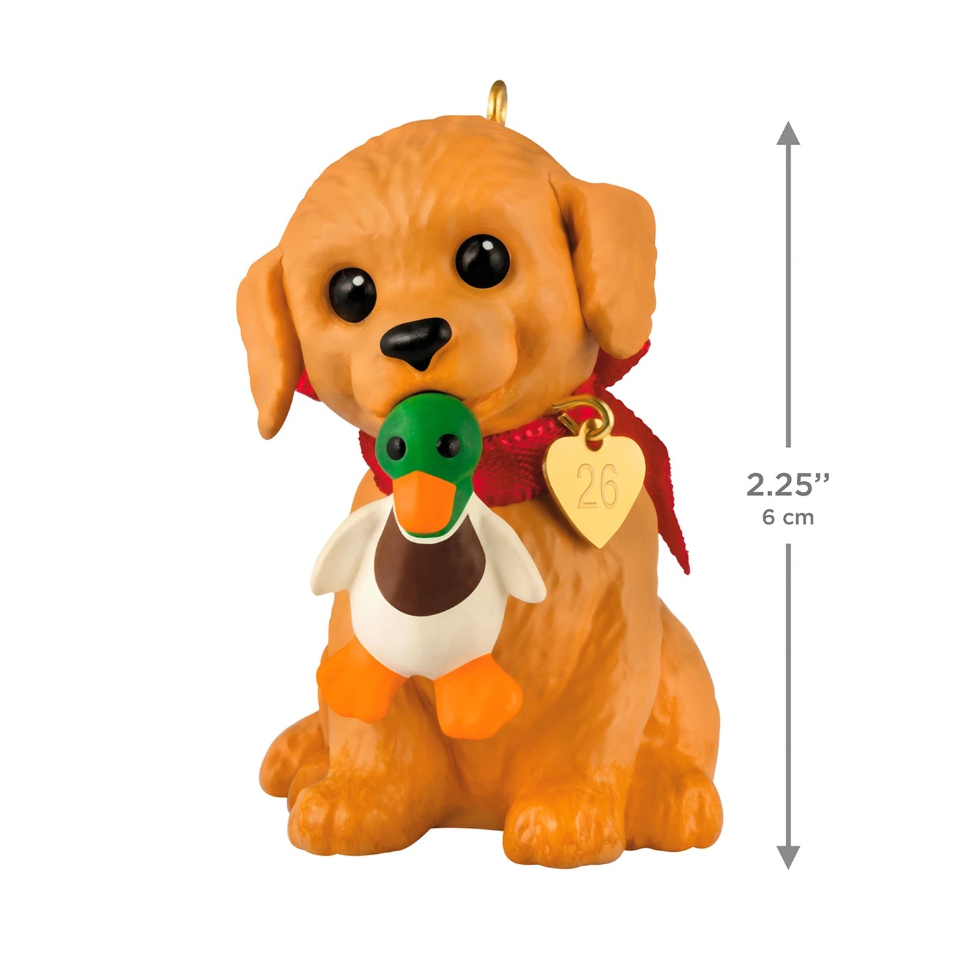 Hallmark Keepsake Golden Retriever Puppy Love Christmas Tree Ornament 6 of 6