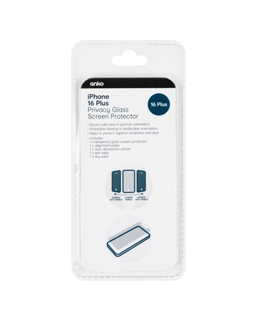 iPhone 16 Plus Privacy Screen Protector - Anko