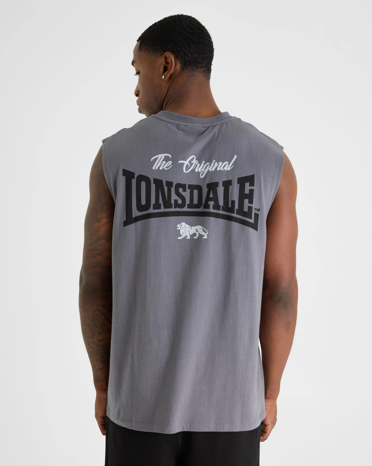 Lonsdale London Muscle Tank Top - Slate 2 of 6