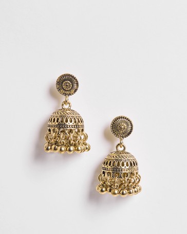 Burnished Bell Drop Earrings