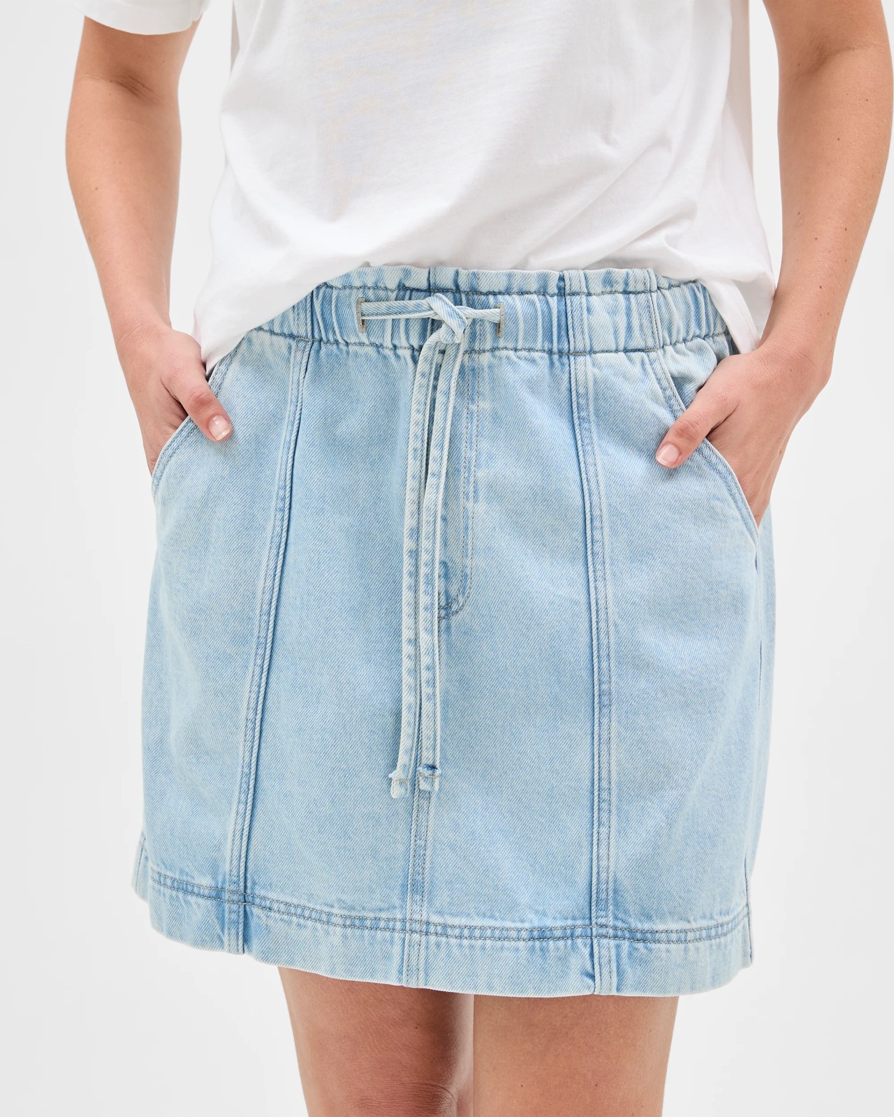 Pull On Denim Mini Skirt 3 of 6