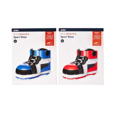 Mini Blocks Fashion Series, 282 Piece: Sports Shoe Playset, Assorted - Anko
