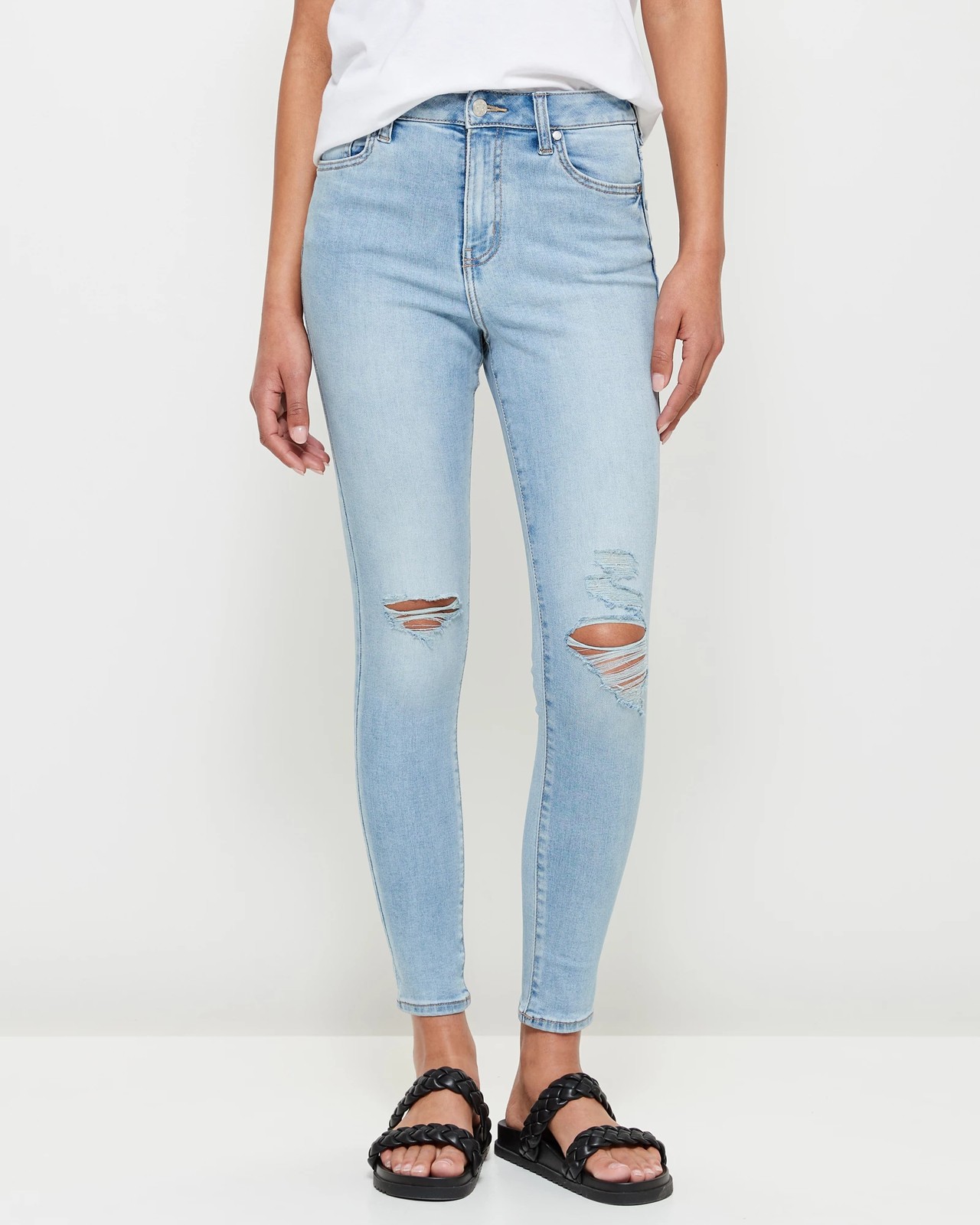 Sophie Skinny Distressed High Rise Ankle Length Denim Jeans | Target ...