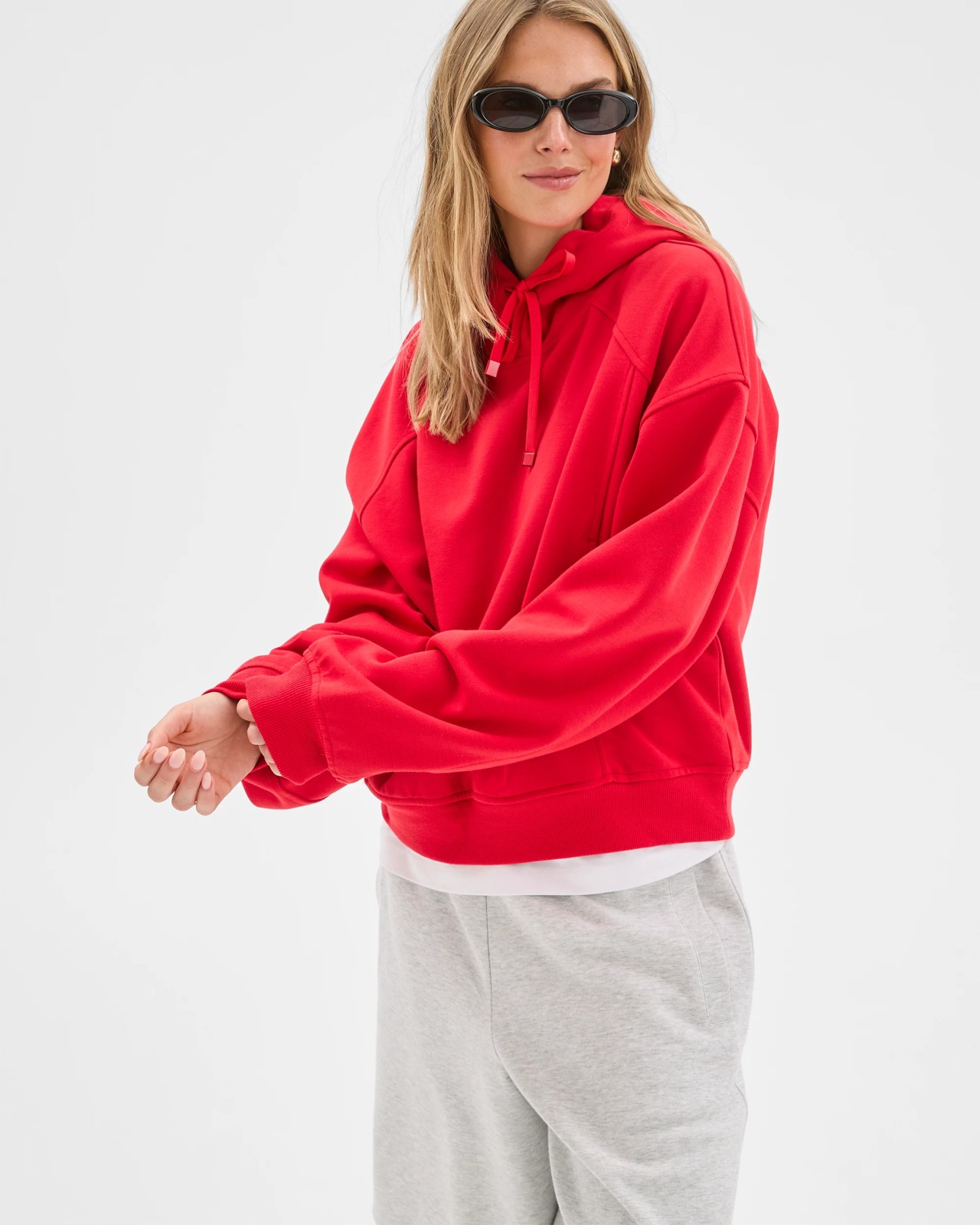 Lily Loves Panelled Hoodie - Flame 4 of 5