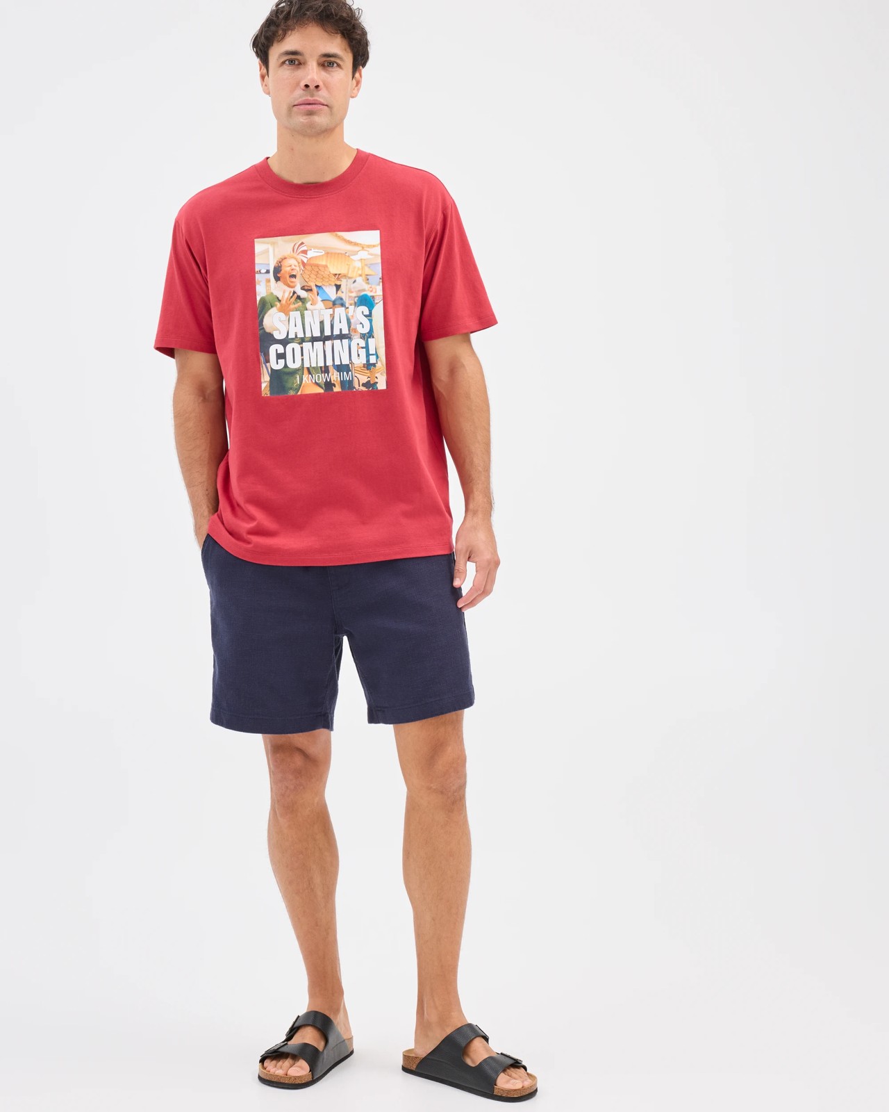 Licensed Australian Cotton Elf Santas Coming Christmas T-Shirt 4 of 5