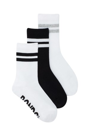 Bonds 3 Pack Cushioned Stripe Crew Socks