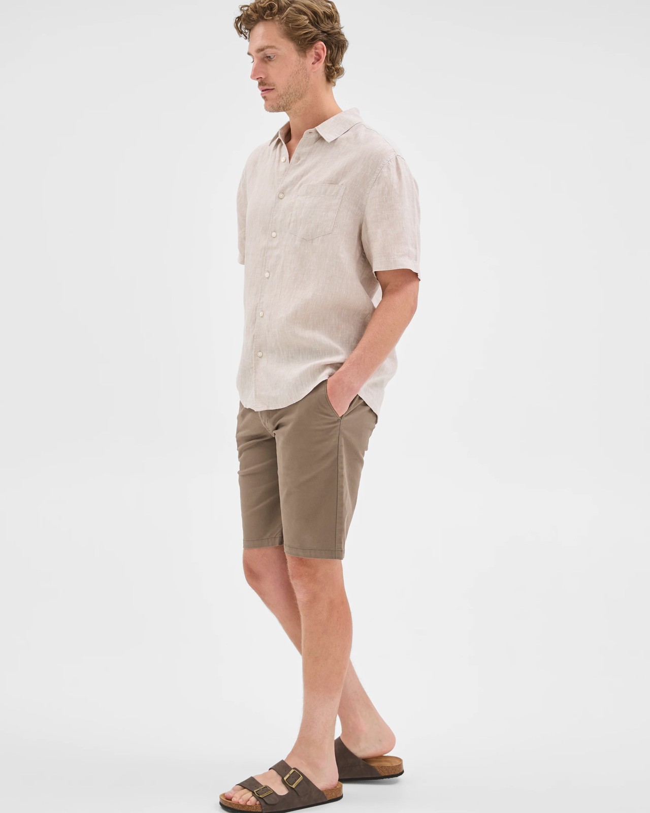Australian Cotton Regular Stretch Chino Shorts - Falcon 3 of 5
