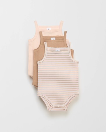 Organic Cotton Baby Rib Bodysuit 3 Pack