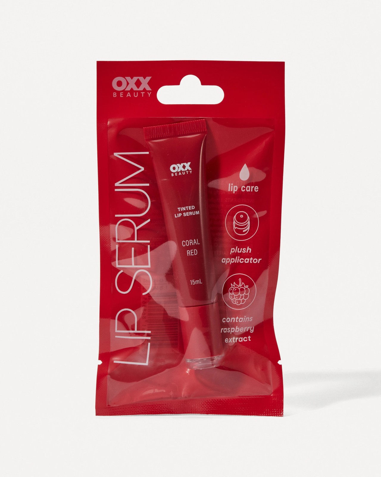 OXX Beauty Lip Care Tinted Lip Serum 15ml - Coral Red 4 of 5
