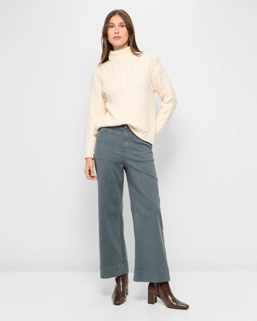 Cable Knit Turtle Neck Jumper
