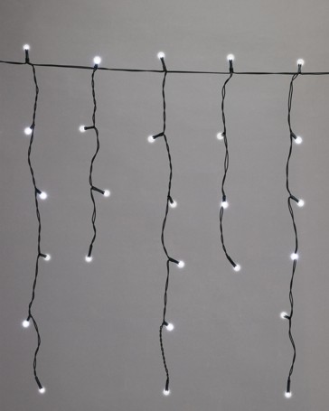 Anko Solar Powered 200 LED White Icicle String Lights