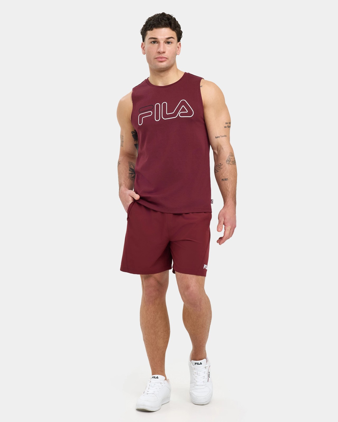 Fila Piero Graphic Tank Top - Chocolate Truffle 5 of 5