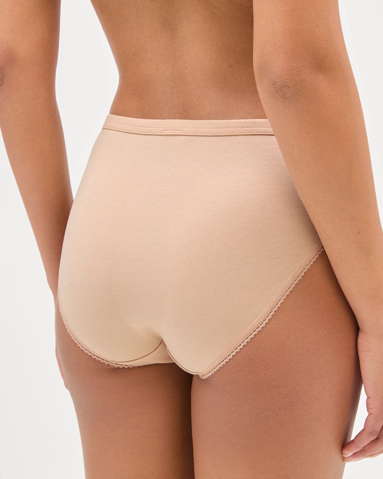 Australian Cotton Blend 2 Pack High Cut Briefs - Bare Beauty 4 of 4