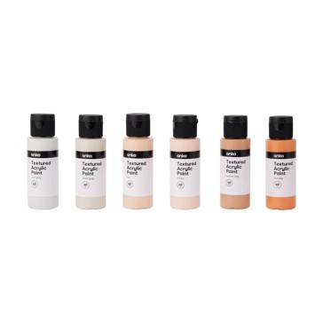 6 Pack Textured Acrylic Paint Set - Anko