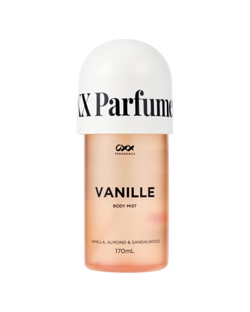 Vanille Body Mist 170ml, Vanilla, Almond and Sandalwood - OXX Fragrance