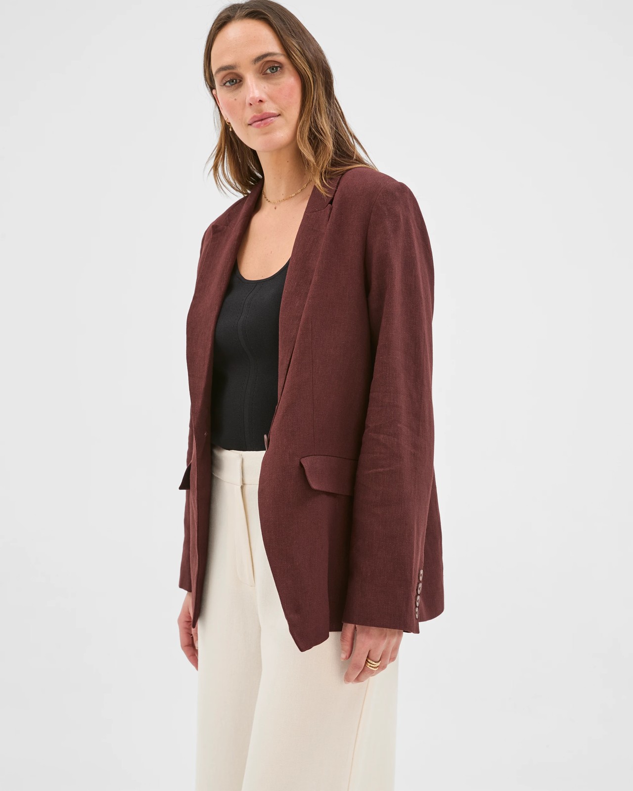 Preview Tailored Blazer  - Dark Chocolate 3 of 5