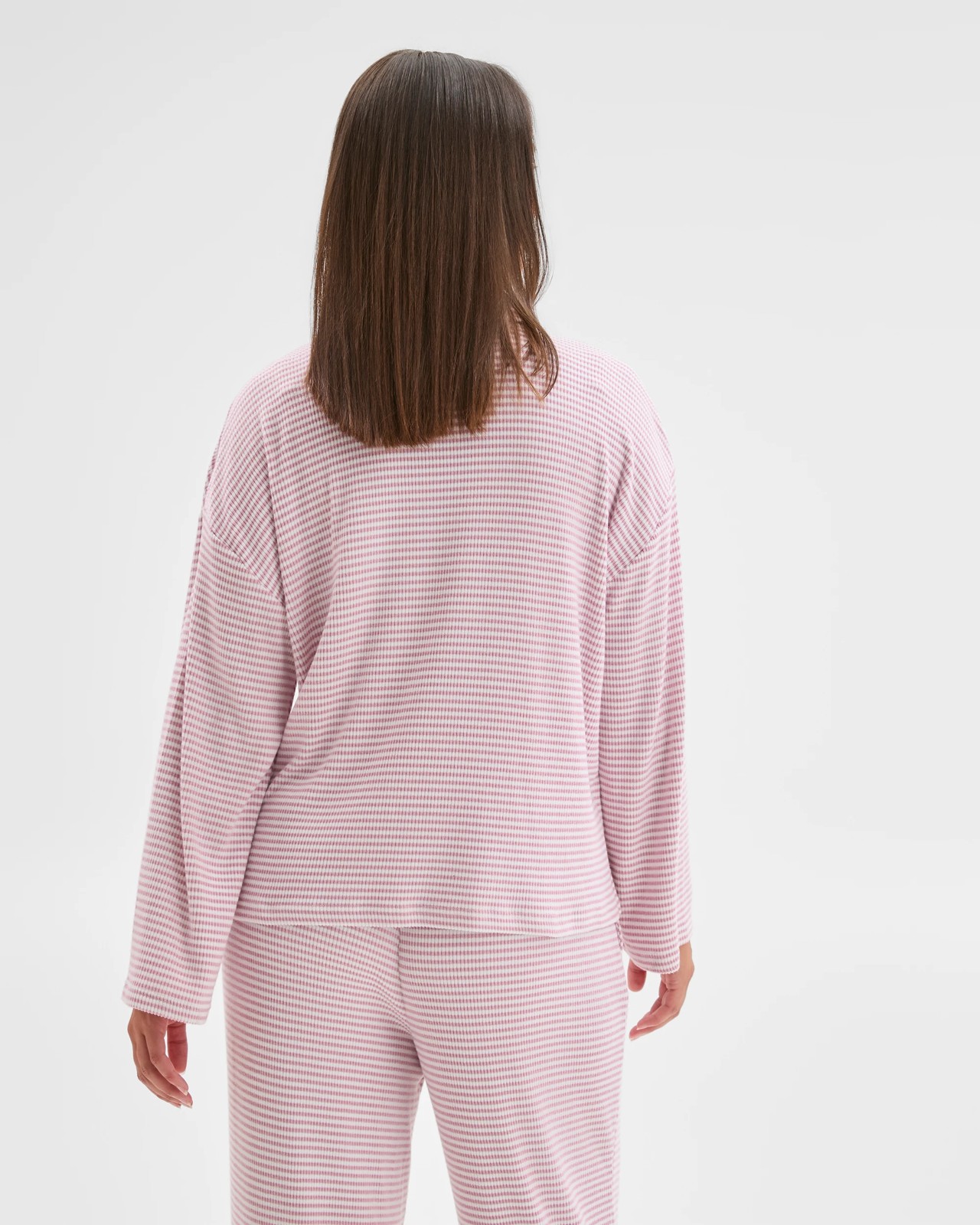 Cosy Rib Notch Collar Top - Pink 5 of 5