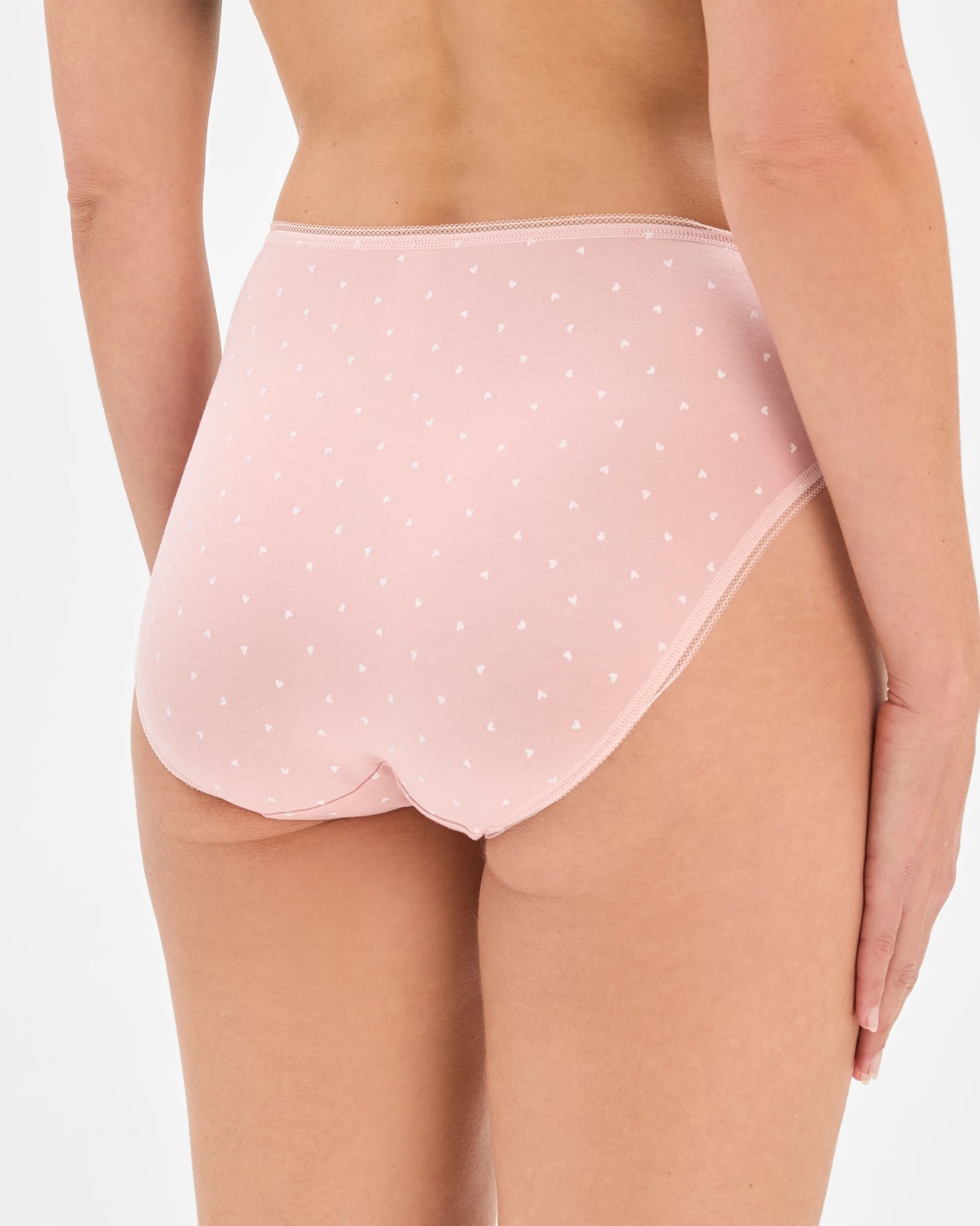 Australian Cotton 5 Pack High Cut Briefs - Scattered Heart and Polka Dot 4 of 5