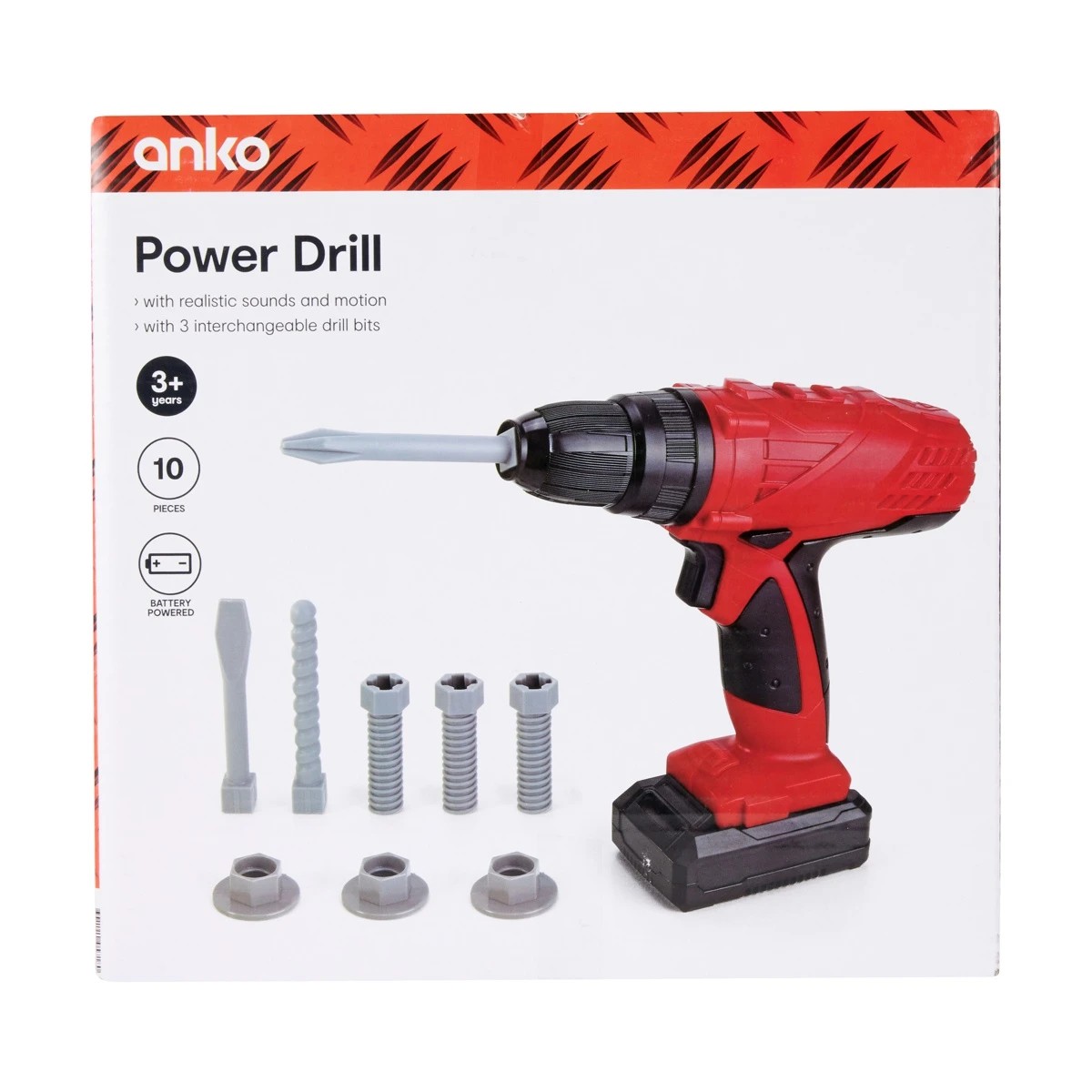 Toy Power Drill Set 10 Piece Anko Target Australia