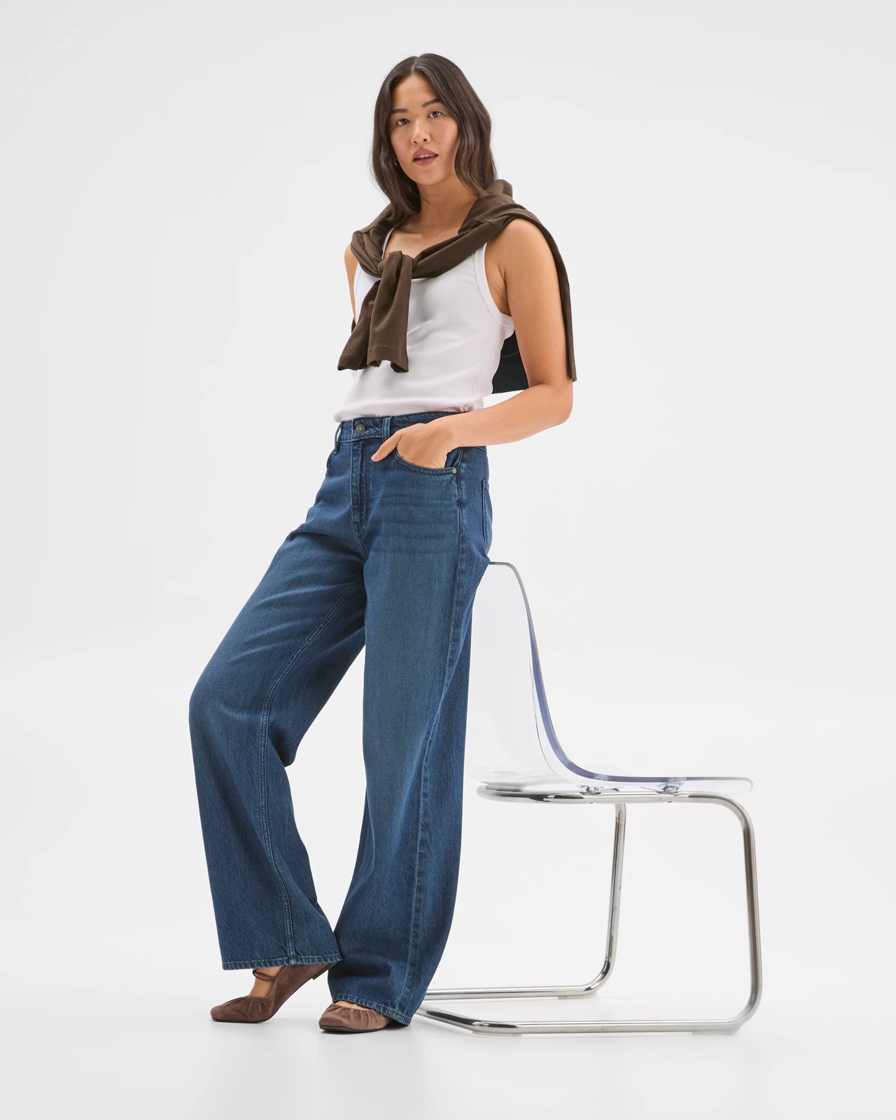 Wide Leg Loose Fit Denim Jeans - Imogen  2 of 6