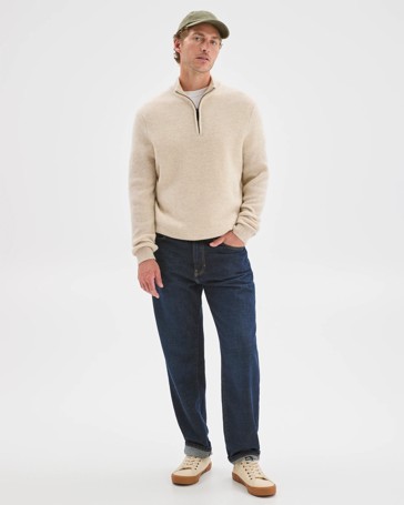 Lambswool 1/2 Zip Knit Jumper