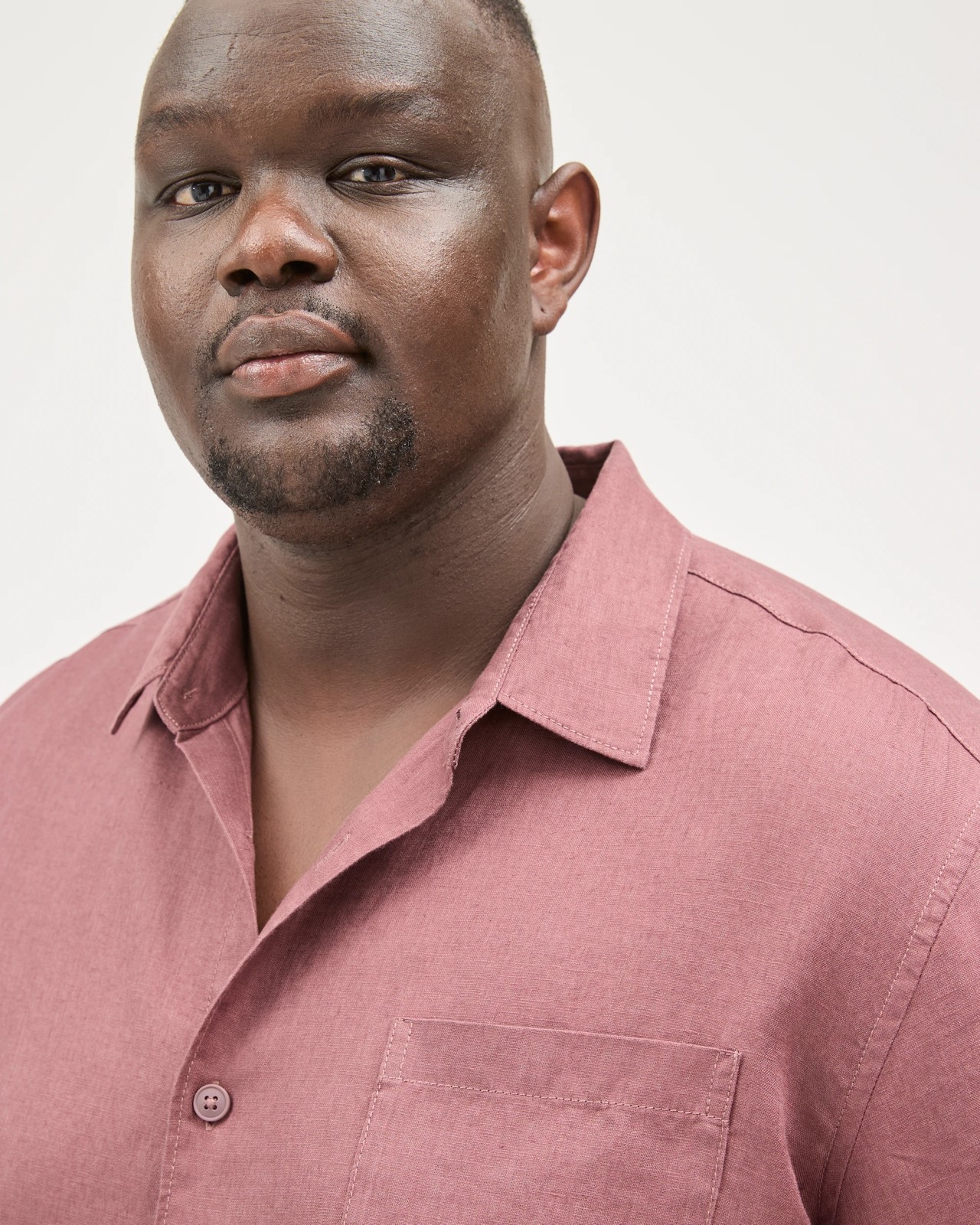 Plus Size European Linen Short Sleeve Shirt - Fudge 4 of 6