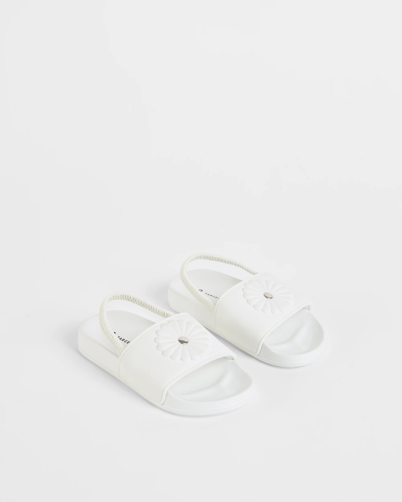 Flower Slingback Slides - White 2 of 3