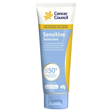 Cancer Council Sensitive Sunscreen SPF50 - 110ml