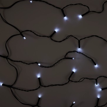 Solar Powered 200 LED White Icicle String Lights - Anko