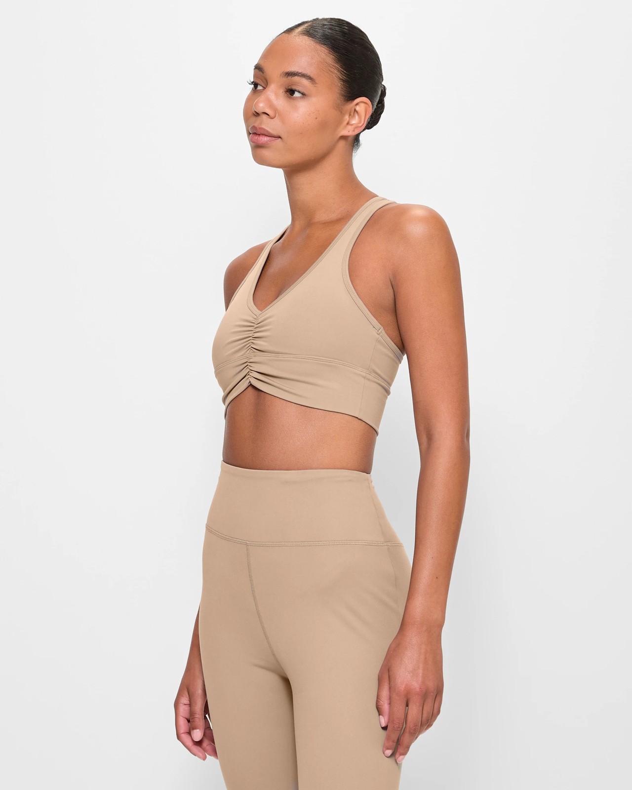 Active Ruched Plunge Crop Top 3 of 5