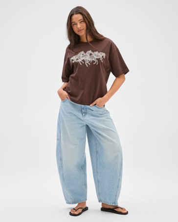 Lily Loves Australian Cotton Oversized Printed T-Shirt
