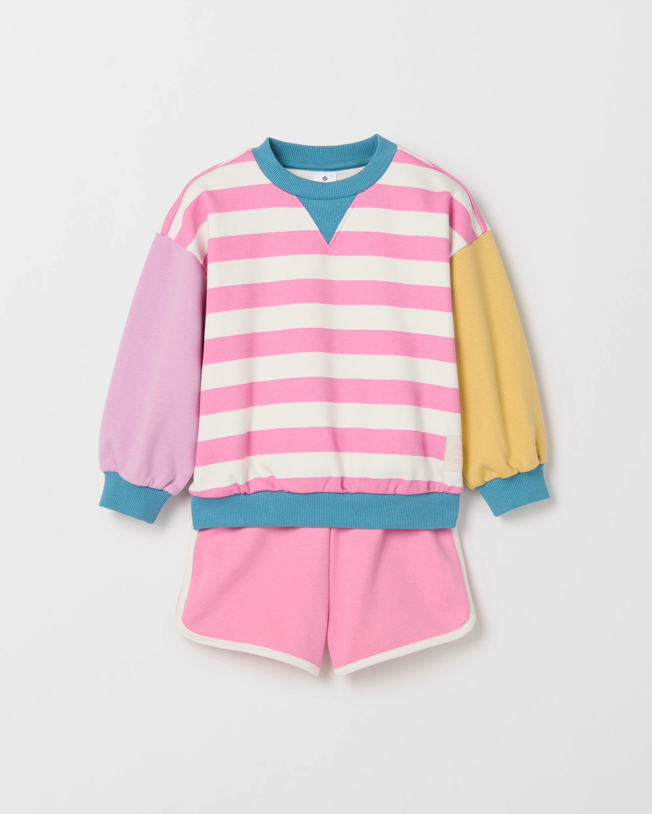 Australian Cotton Blend Jumper and Shorts Set - Pink Stripe 5 of 6