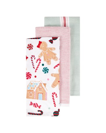 Anko 3 Pack Gingerbread Tea Towels