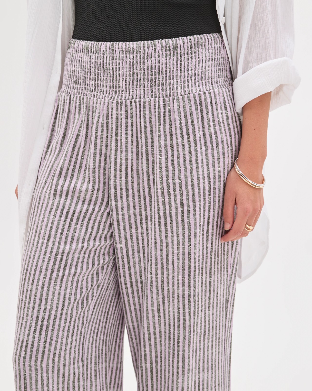 Resort Shirred Waist Culotte Pants - Orchid Bloom 5 of 6
