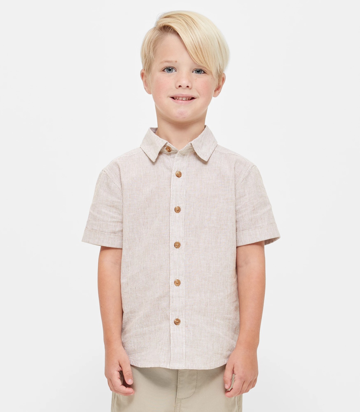 Linen Blend Textured Stripe Shirt | Target Australia