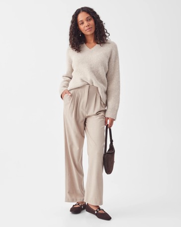 Long Sleeve Plush Polo Knit Jumper - Preview