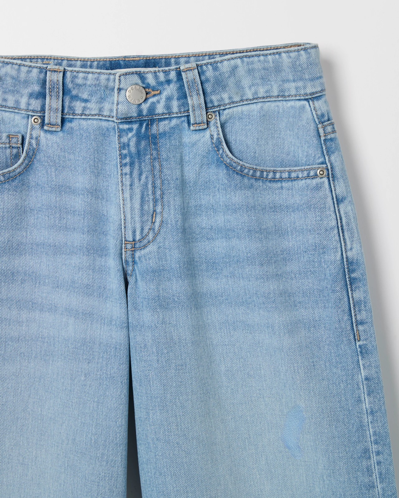 Wide Leg Denim Jeans - Light Wash 2 of 2