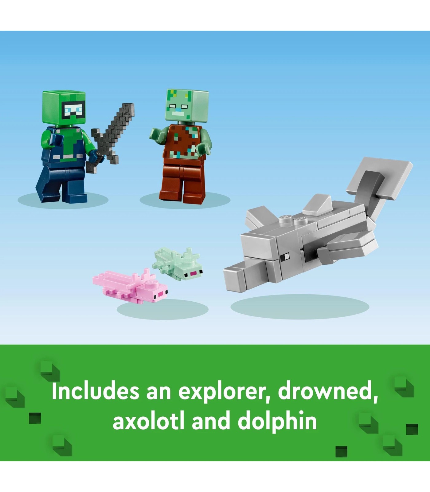 Lego Minecraft The Axolotl House Building Toy 21247 : Target