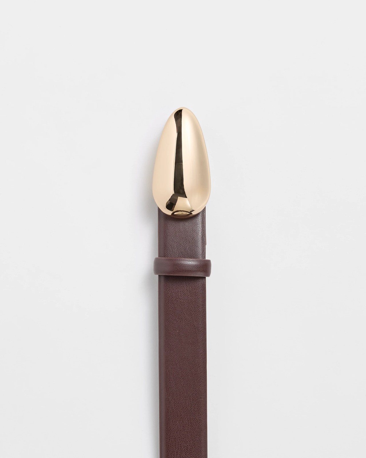 Irregular Almond Buckle Jean Belt - Chocolate 3 of 3