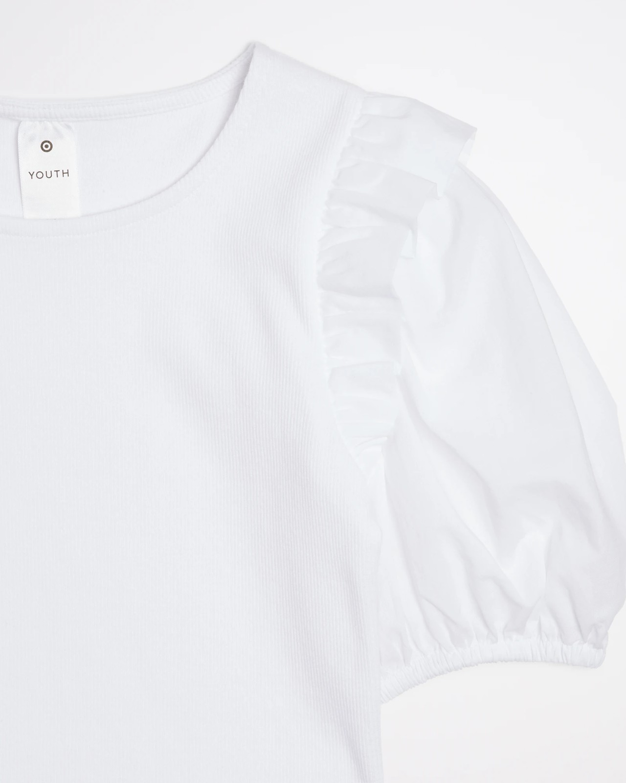 Puff Sleeve Rib T-shirt 2 of 3