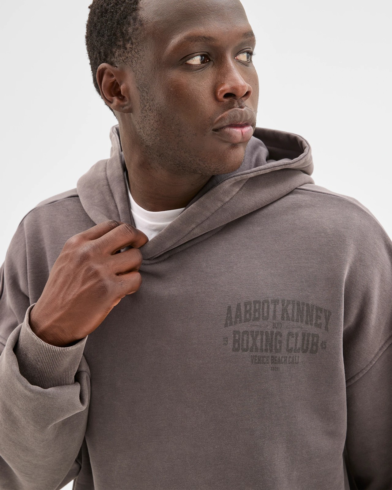 Commons Australian Cotton Blend Heavyweight Graphic Hoodie - Grey 5 of 5