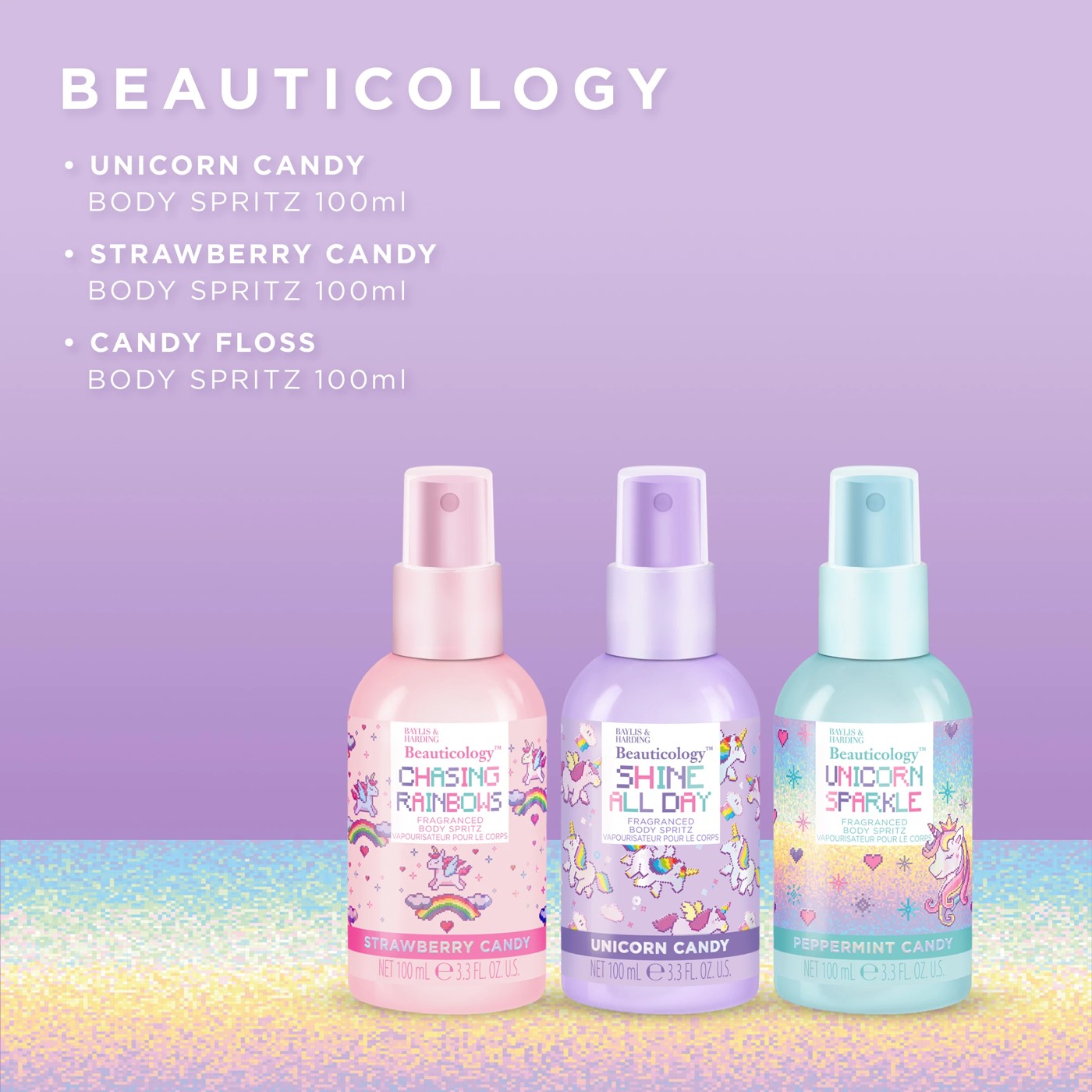 Baylis & Harding Beauticology 3 Piece Magical Body Spritz Wishes Set 4 of 4