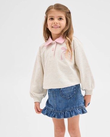 Australian Cotton Fashion Collared Cord Sweatshirt