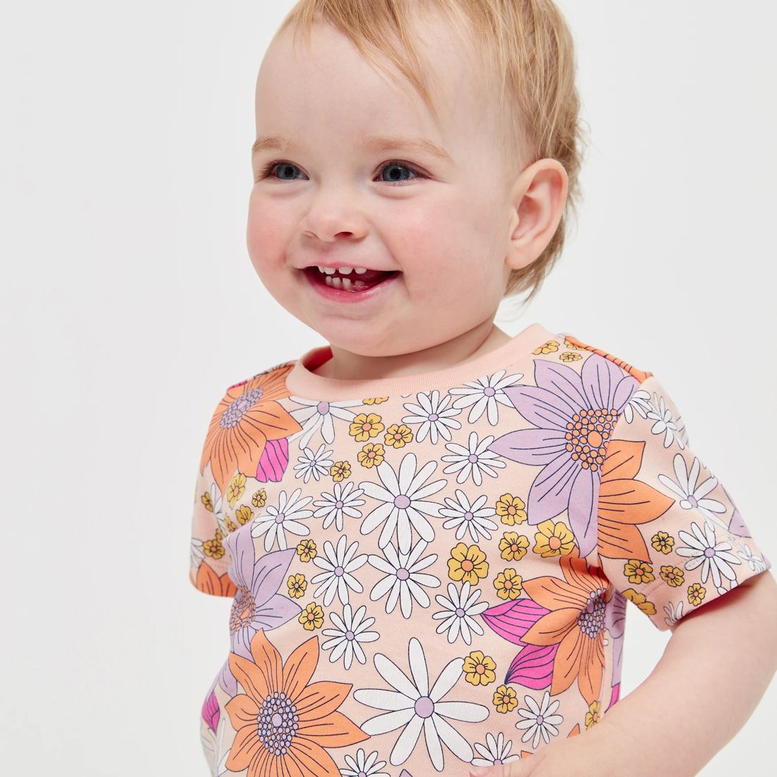 Baby Organic Cotton Sibling Matching Floral Pyjama Set Target Australia