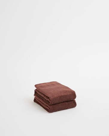 Reed Australian Cotton Ribbed Hand Towels 2 Pack